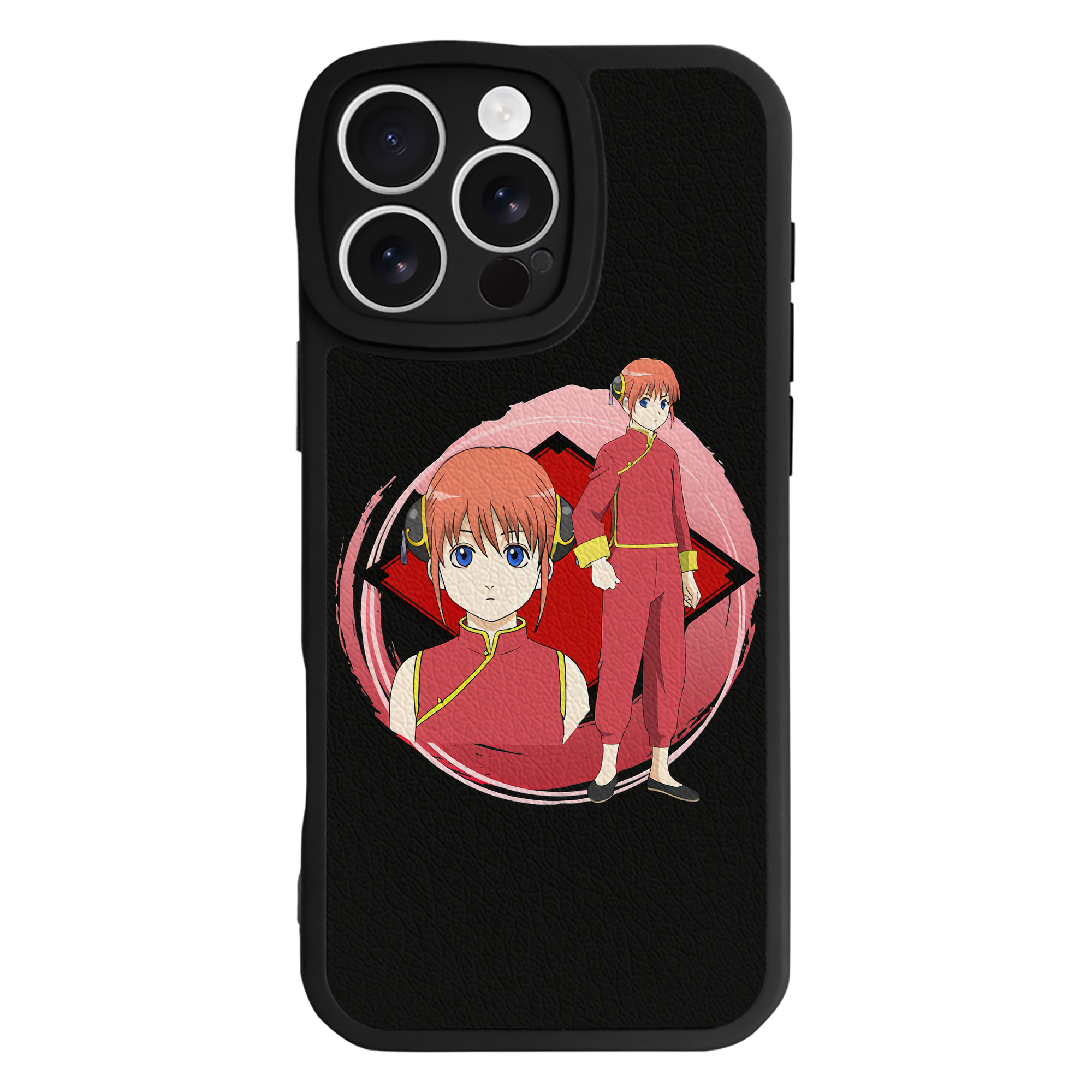 （画像用） ぎんたま 坂田銀時（さかたぎんとき） 神楽 志村新八（しむら しんぱち） GINTAMA Sakata Gintoki Kagura Shimura Shinpachi 【iPhone 16シリーズ対応】シリコンスマホケース（レザー調） 材質：シリコン